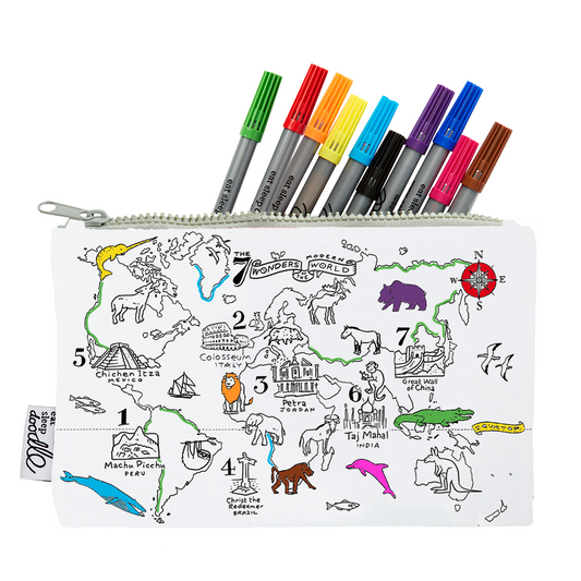 Pack Estuche Animales del Mundo + 10 marcadores